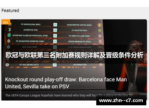 欧冠与欧联第三名附加赛规则详解及晋级条件分析